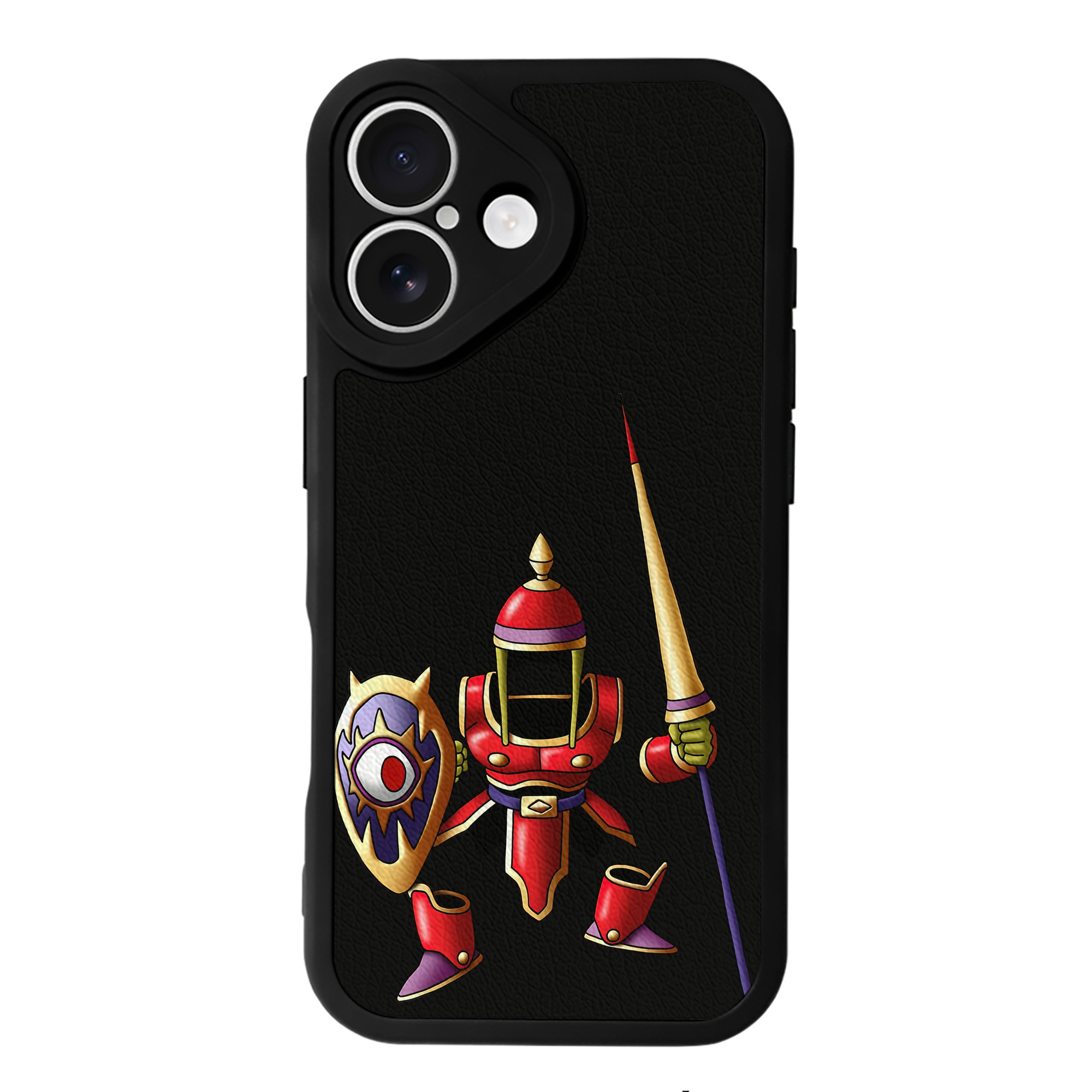 （画像用） ドラゴンクエスト Doragon Kuesuto Dragon Quest 【iPhone 16シリーズ対応】シリコンスマホケース（レザー調） 材質：シリコン